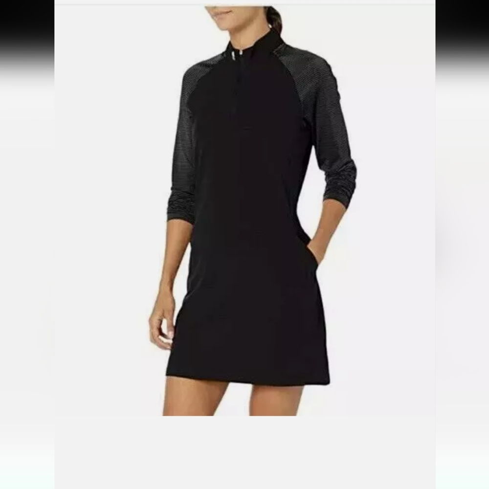 Black Ribbed Long Sleeve Sheath Dress for Casual Work